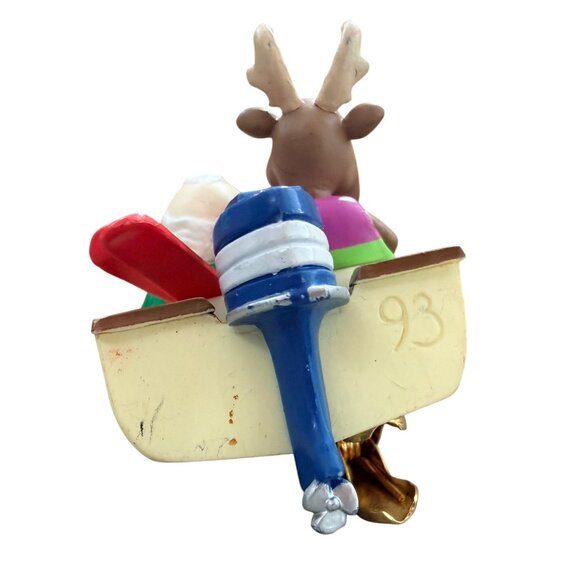 Santa & Reindeer Yacht Ornament Kringle Craft Boat Clip-On Decor - Picture 3 of 7